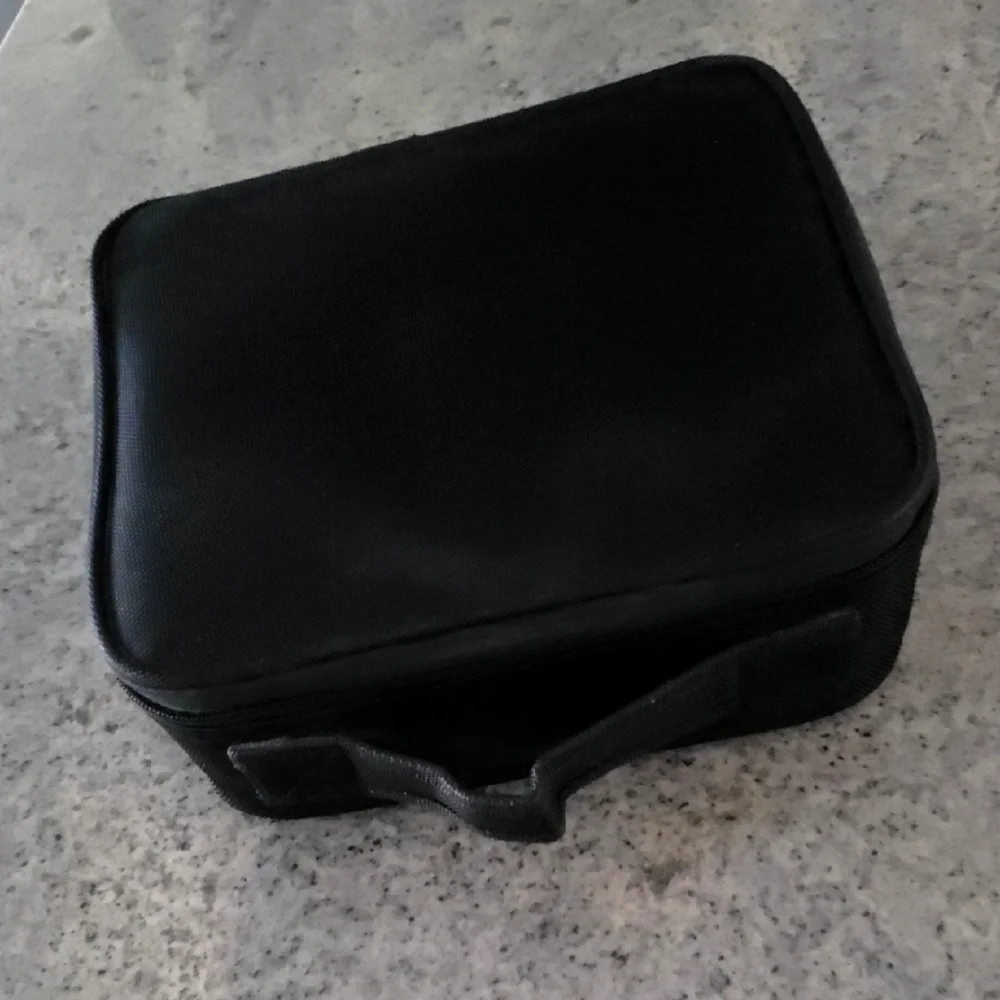 Black Canvas Makeup Organizer Case